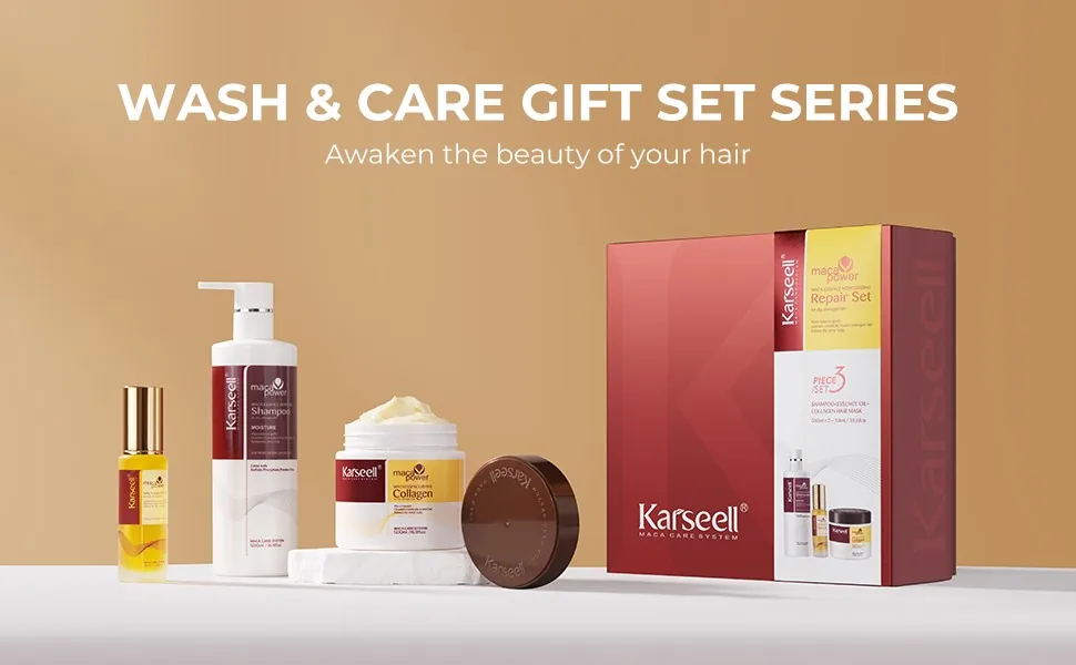 Karseell Kollagen Haar Maske+Haar Shampoo+Arganöl Set