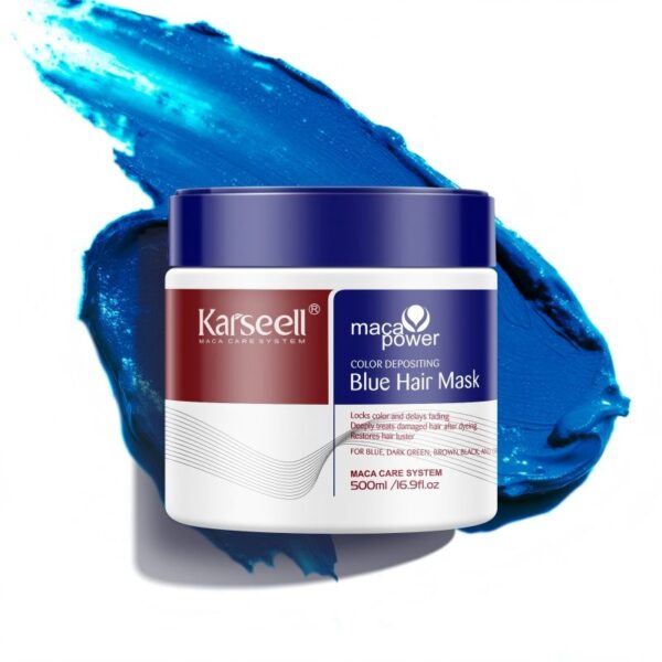 karsell blue hair mask karseell official store | Premium Haarpflegeprodukte für schönes, gesundes Haar Karseell Blue Hair Color Depositing Mask Blaue Haarfarbe Depositing Mask Produktfoto