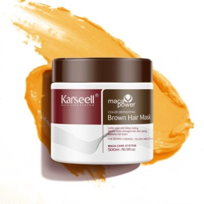 Karseell Color Depositing Brown Hair Mask - Braunes Haar Farbe Ablagerung Behandlung Produkt Schuss